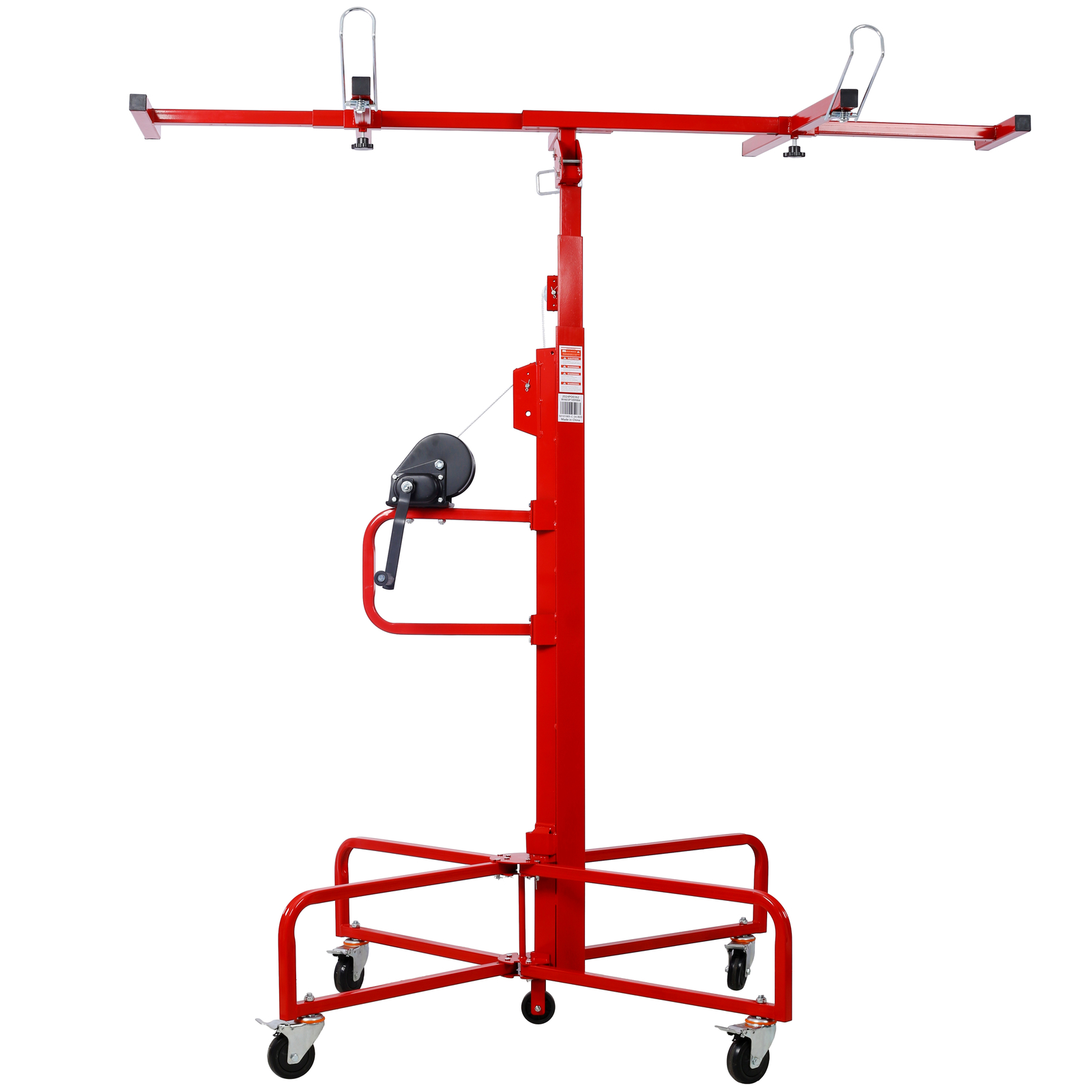 16ft Drywall Lift Hoist Panel Lifter Jack Tool 150lb Capacity Rolling Caster