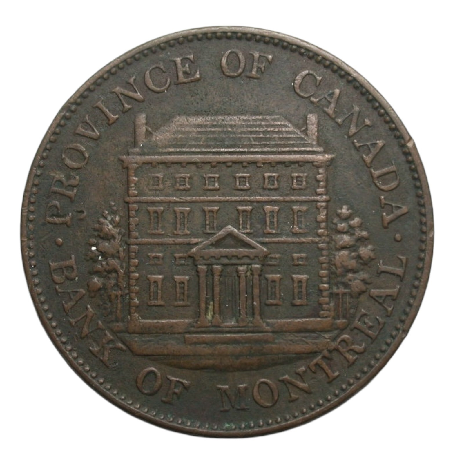 Canada 1844 1/2 Cent Bank of Montreal Token