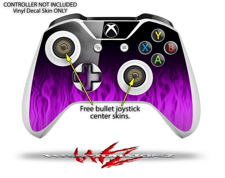 Skin XBOX One S Console Controller Fire Purple
