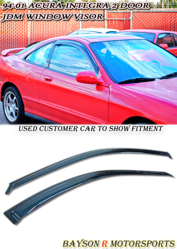 Fits 94-01 Acura Integra 2dr JDM Window Rain Guard Visors (Tinted)