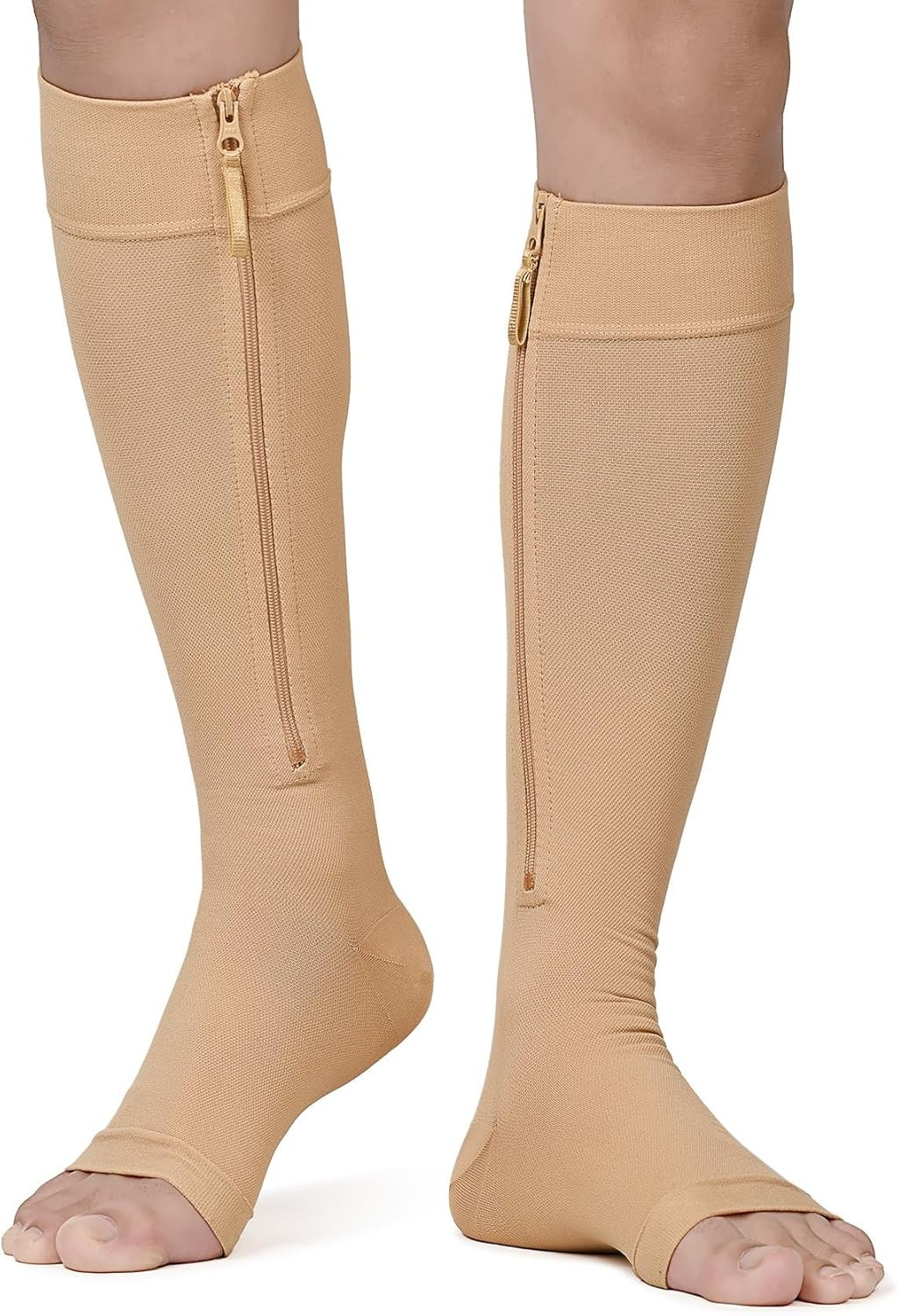 Copper Compression Socks for Varicose Veins & Lymphedema, Zipper Compression Soc