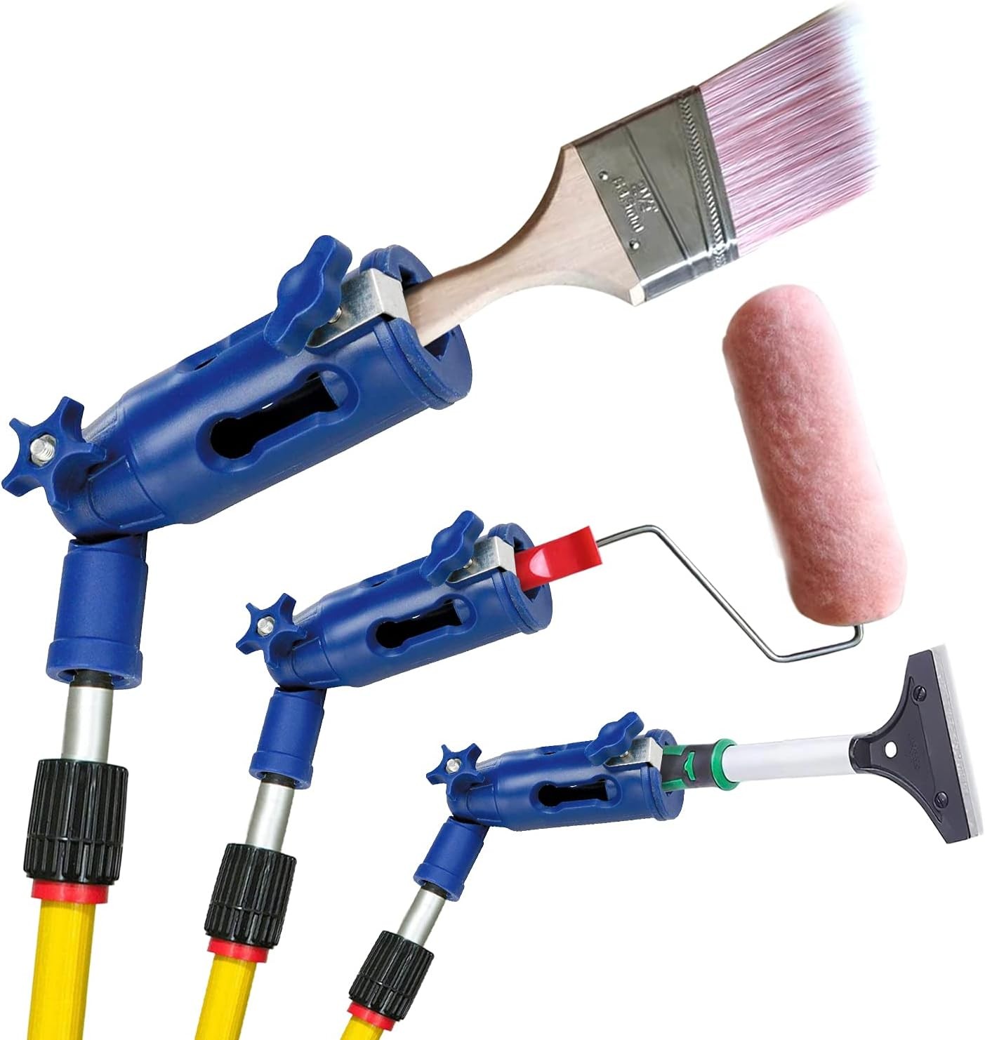 Multi-Angle Paint Brush Extender - Extension Pole Large, Multicolor