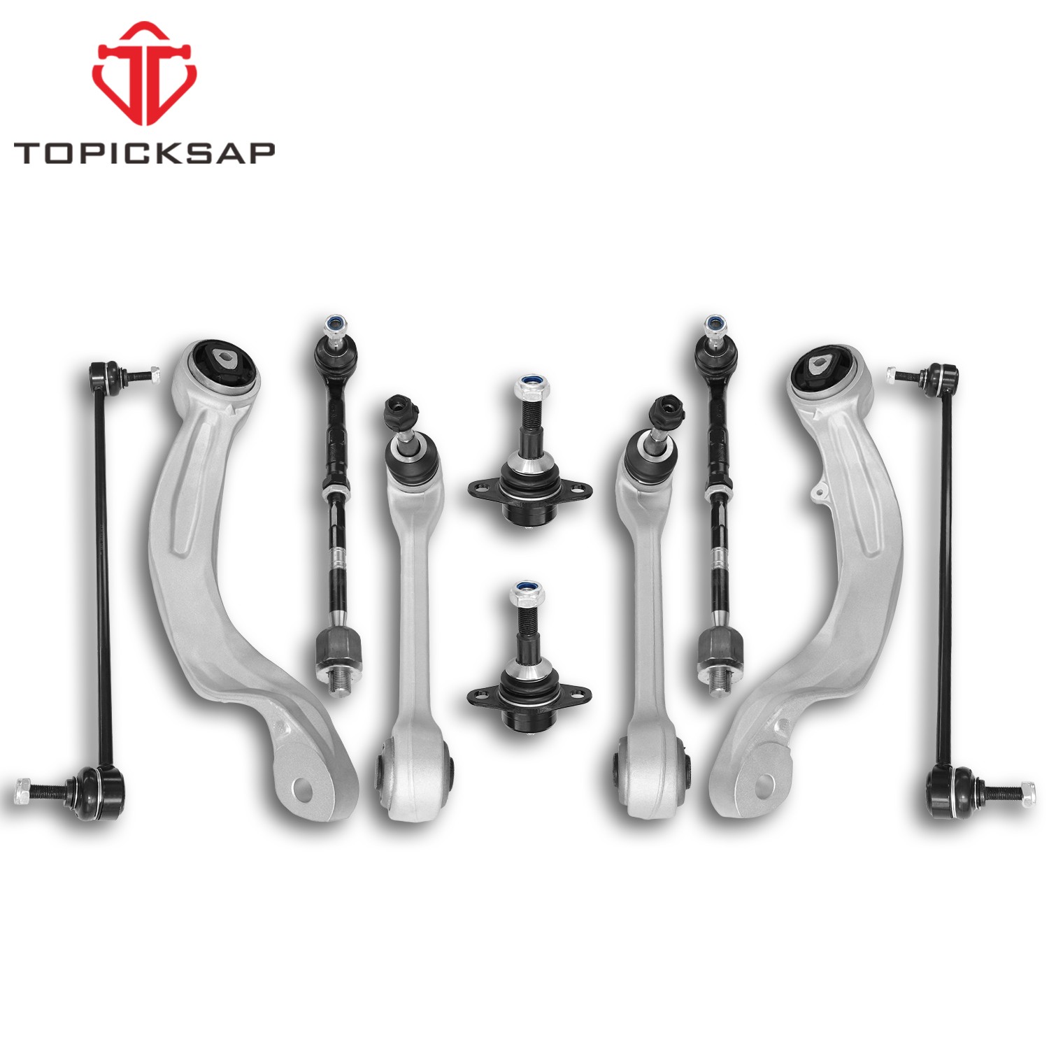 12pc Front Control Arm With Sway Bar Link Tie Rod Suspension Kit for BMW 530xi