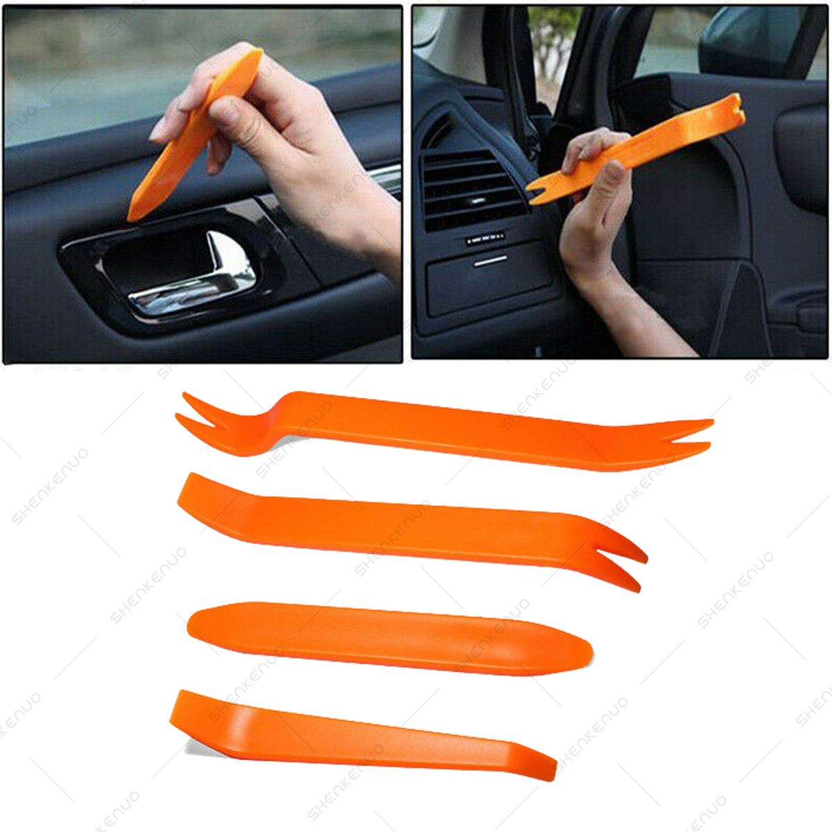 4x Car Door Trim Removal Tool Pry Panel Auto Dashboard Plastic For Jeep Wrangler