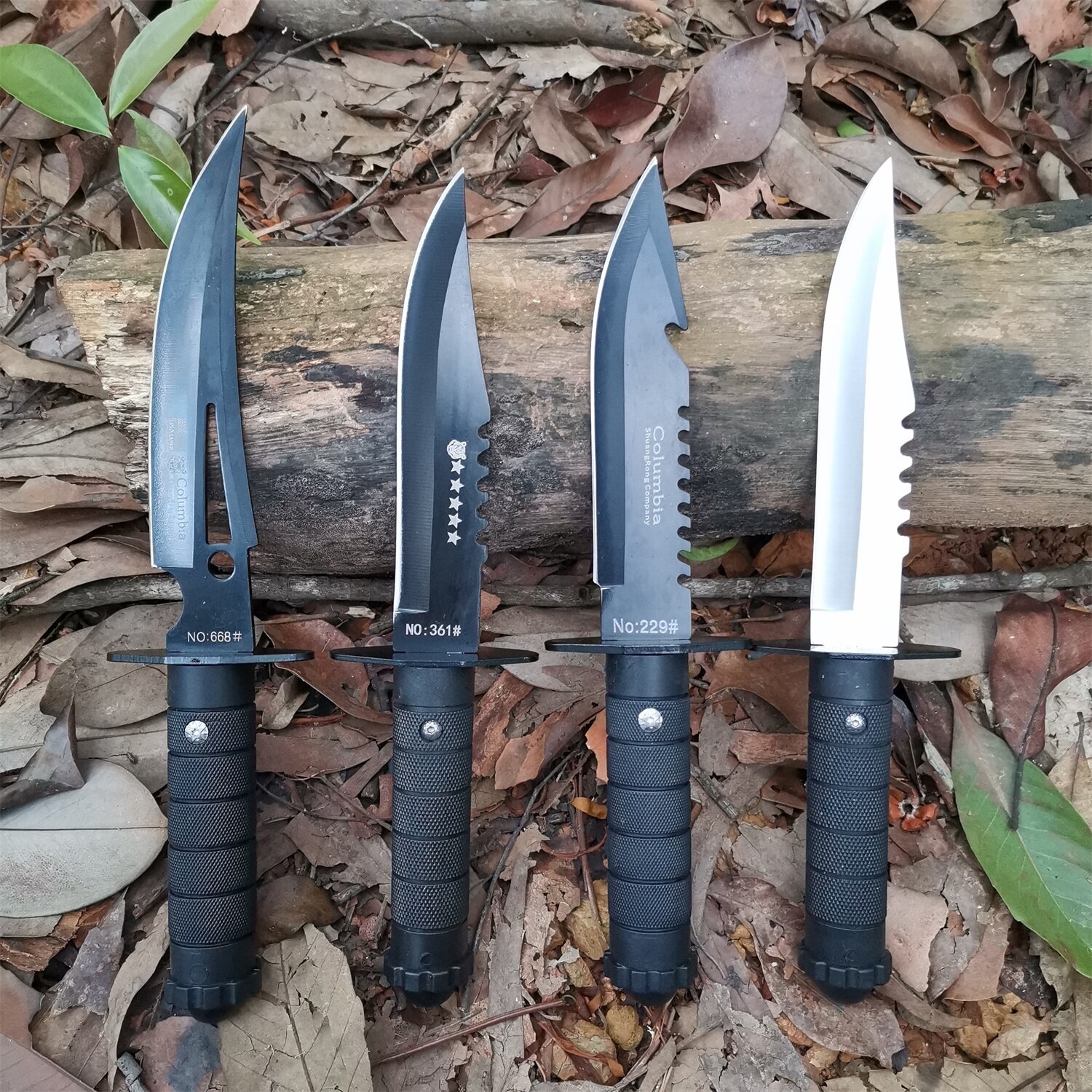 Camping climbing portable stainless steel blade tactical survival defense knife