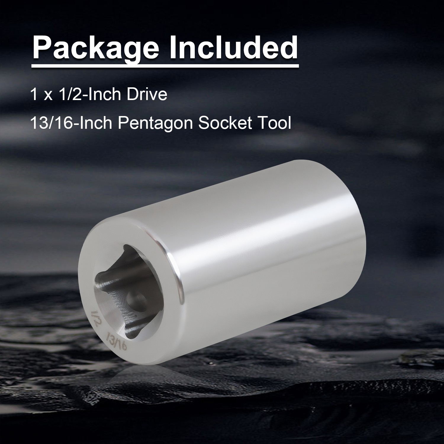 13/16" Penta Socket with 1/2" Drive Pentagon Socket for Pentagon Bolts Nuts