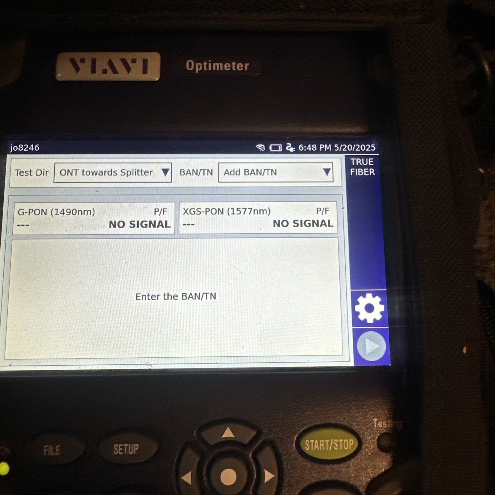 VIAVI Optimeter Optical Fiber Tester EOPT-PONATT with Launch Cable & Case