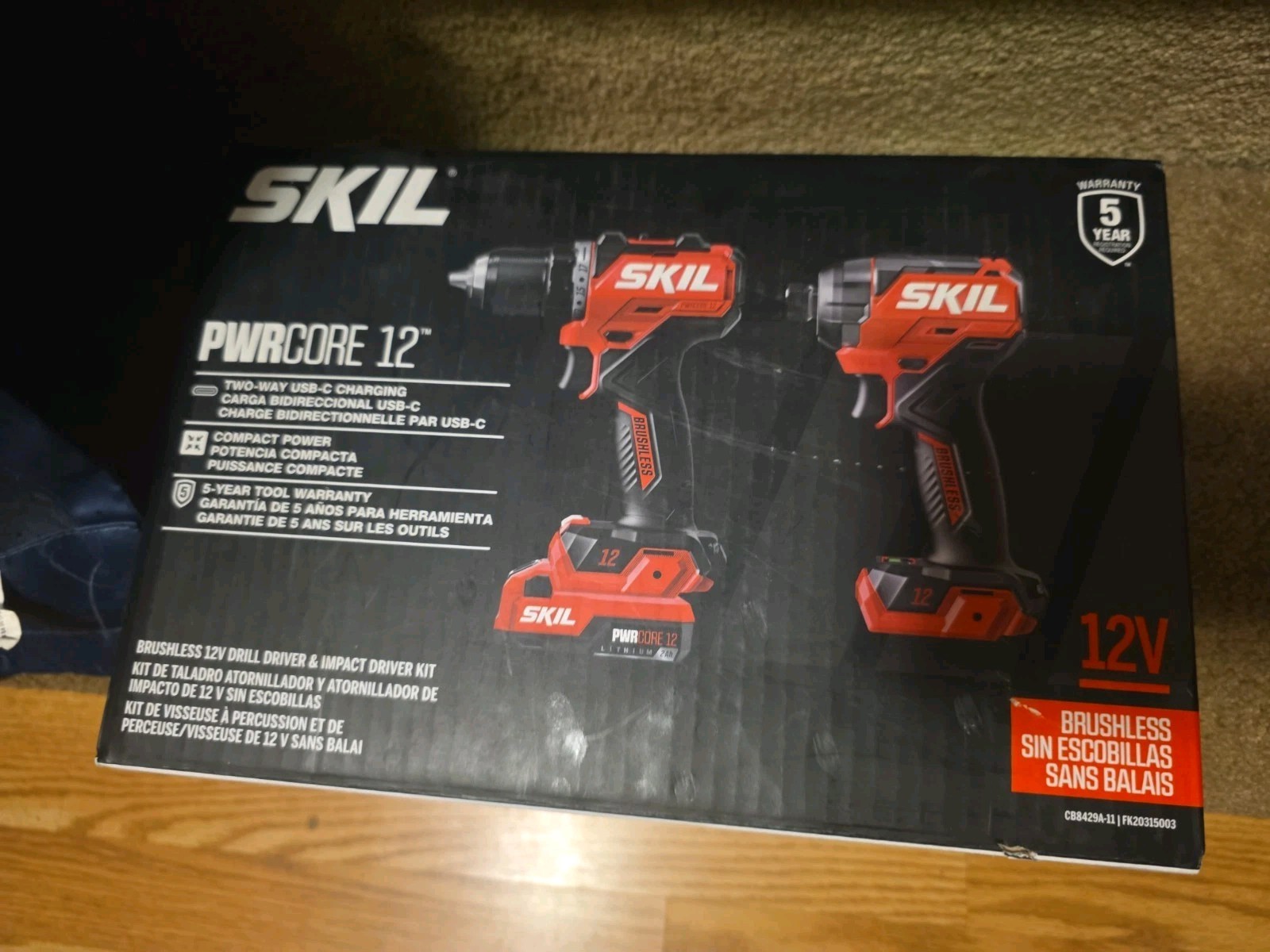 SKIL Drill Driver & Impact Driver Kit Tools Red & Black NEW! Retail $120