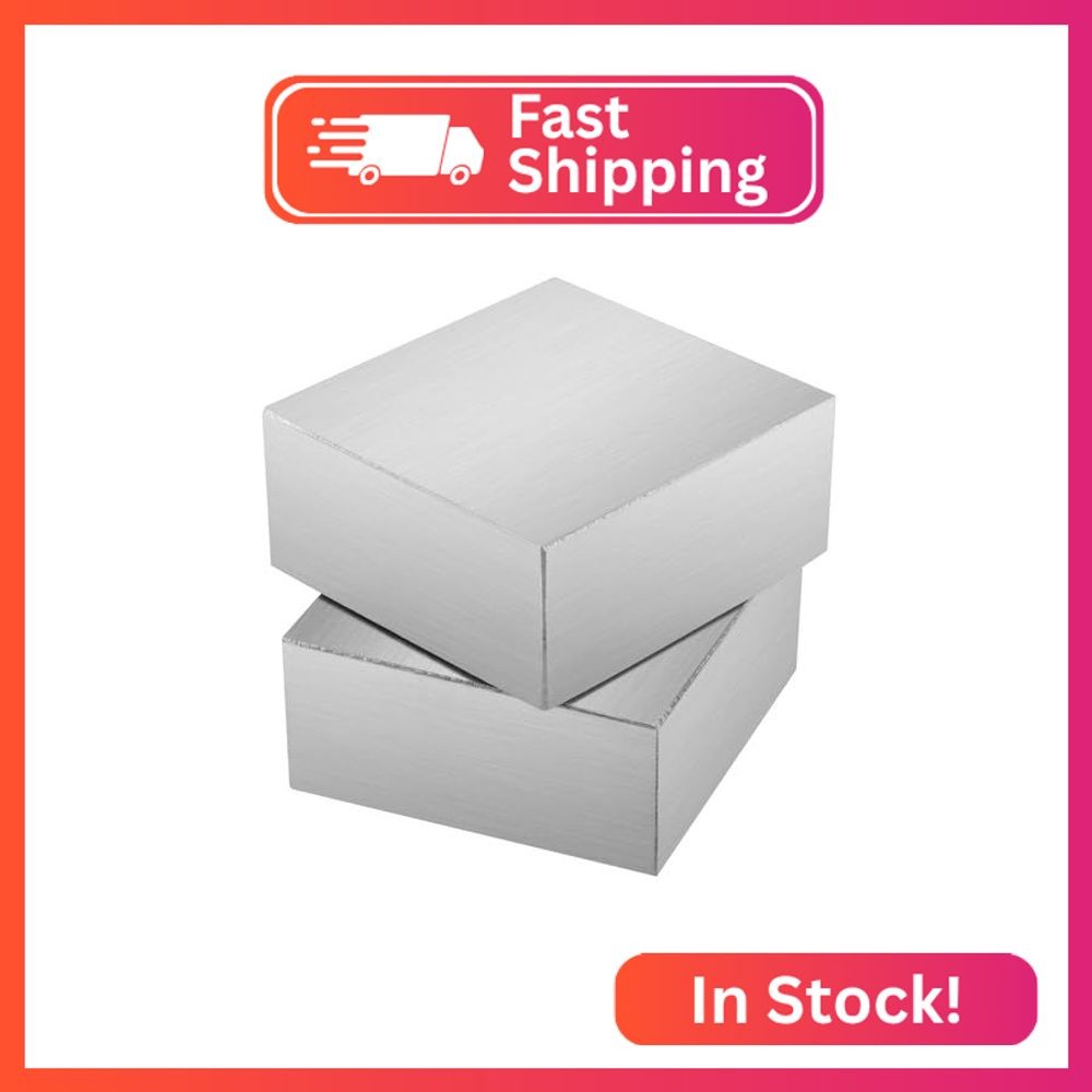 SHEUTSAN 2 PCS Steel Bench Block 2-1/2 x 2-1/2 Inches, Square Flat Anvil Jeweler