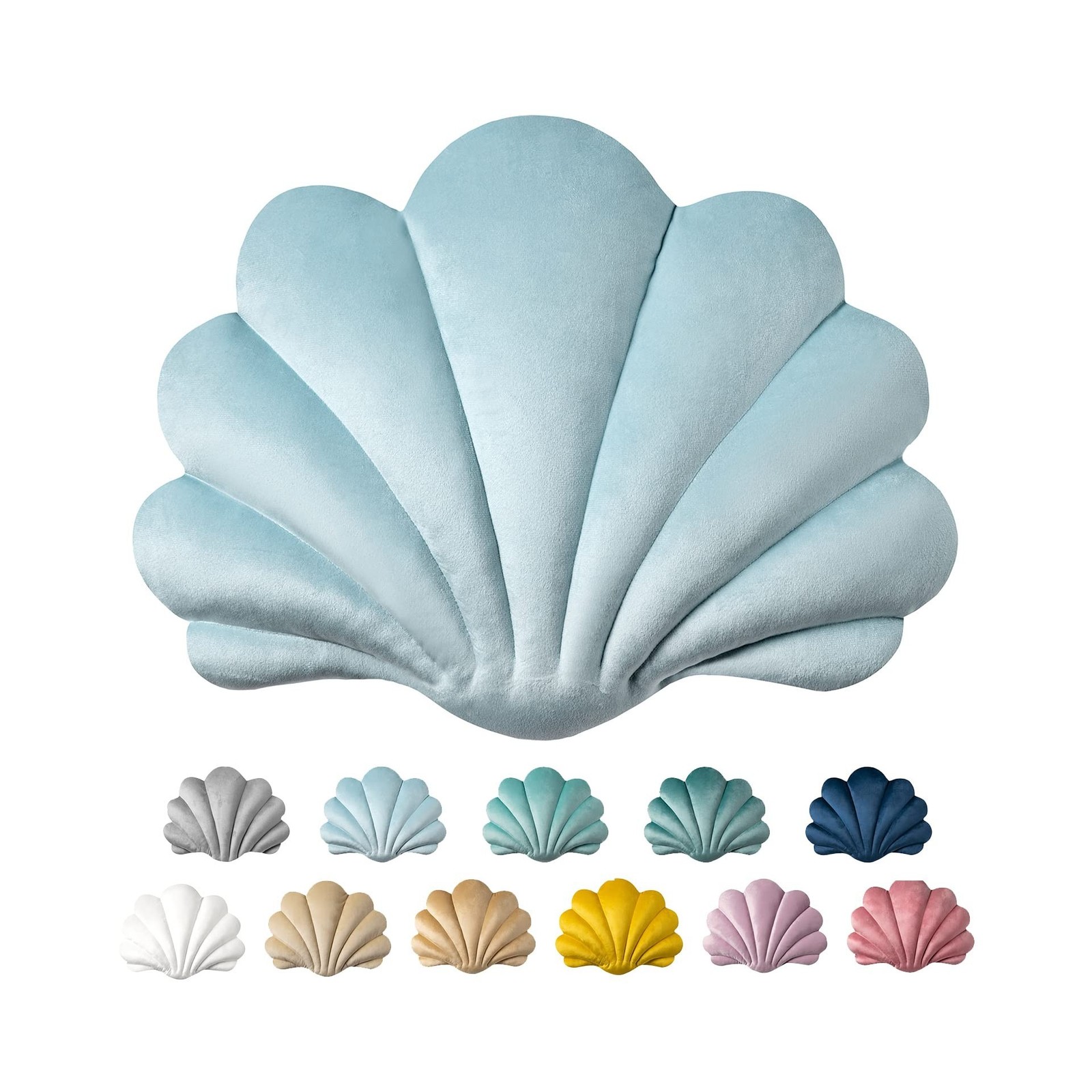 Ashler 3D Throw Pillows Shell Shaped Accent Throw Pillow, Soft ... FAST USA SHIP