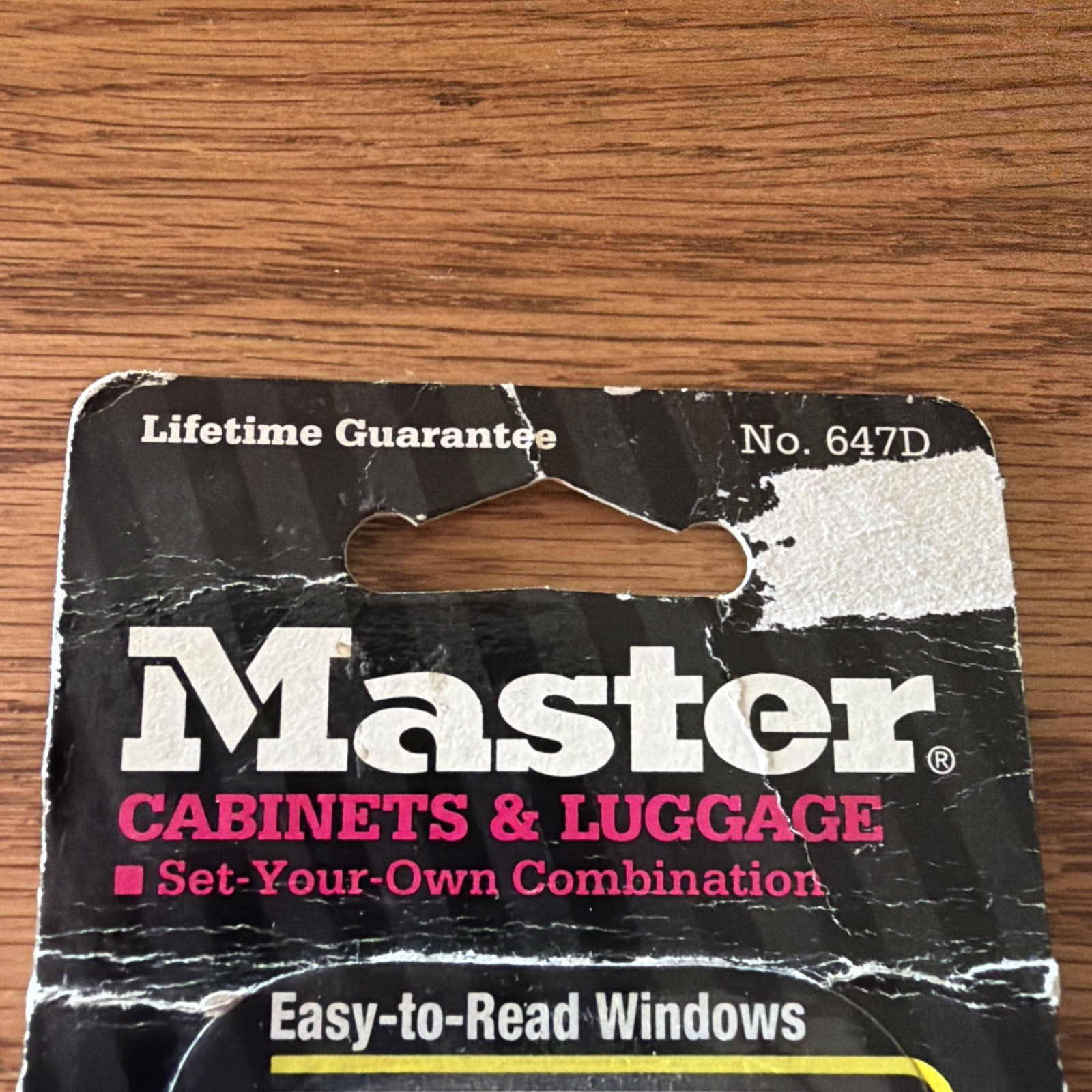 Master Lock 647D Combination Padlock Set Your Own Combination, NIP.