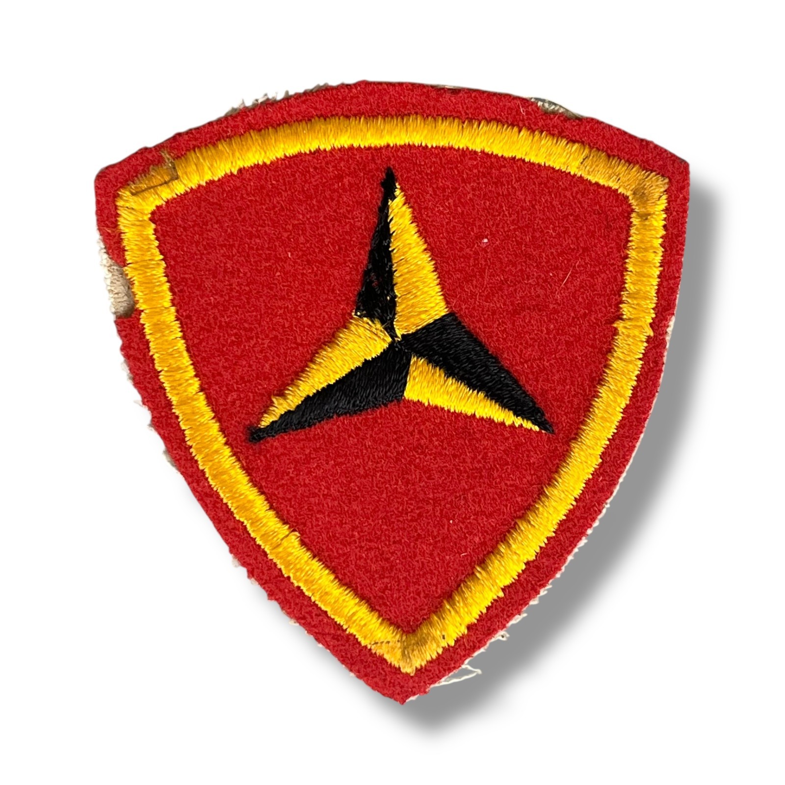 3rd Marine Division Original WW2 Wool Patch Dated "Marty From Slim 1-28-45"