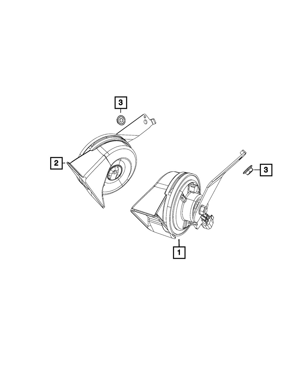Genuine Mopar Horn US Canada Mexico 68544343AA