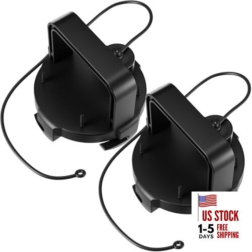 Rv Sewer Valve Cap with Handle - 3'' Rv Sewer Cover Waste Valve Cap for 2 Black