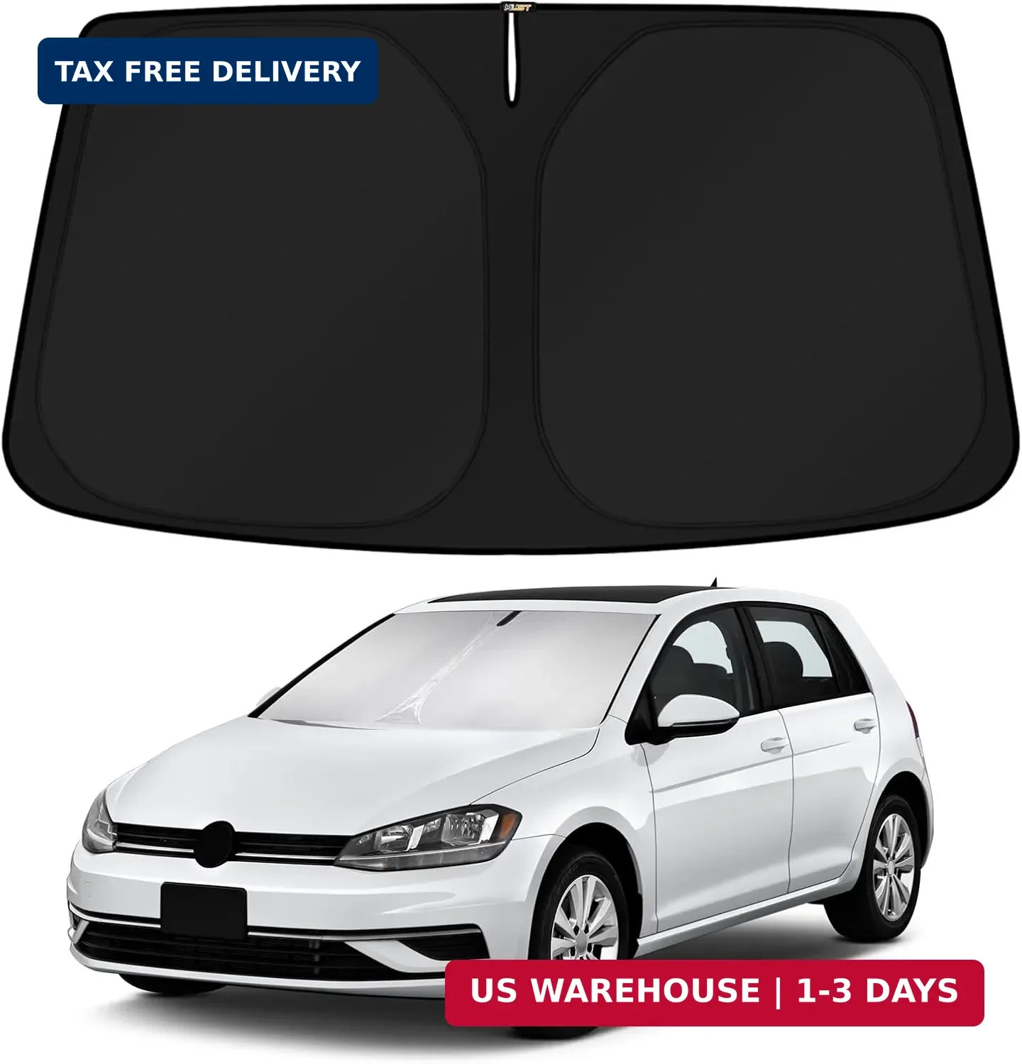 KUST Windshield Sun Shade for 2013-2020 2021 VW Volkswagen Golf GTI/e-Golf/Golf