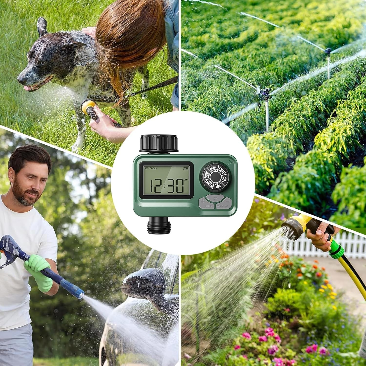 BN LINK Programmable Sprinkler Timer with Rain Delay – Waterproof Digital Water