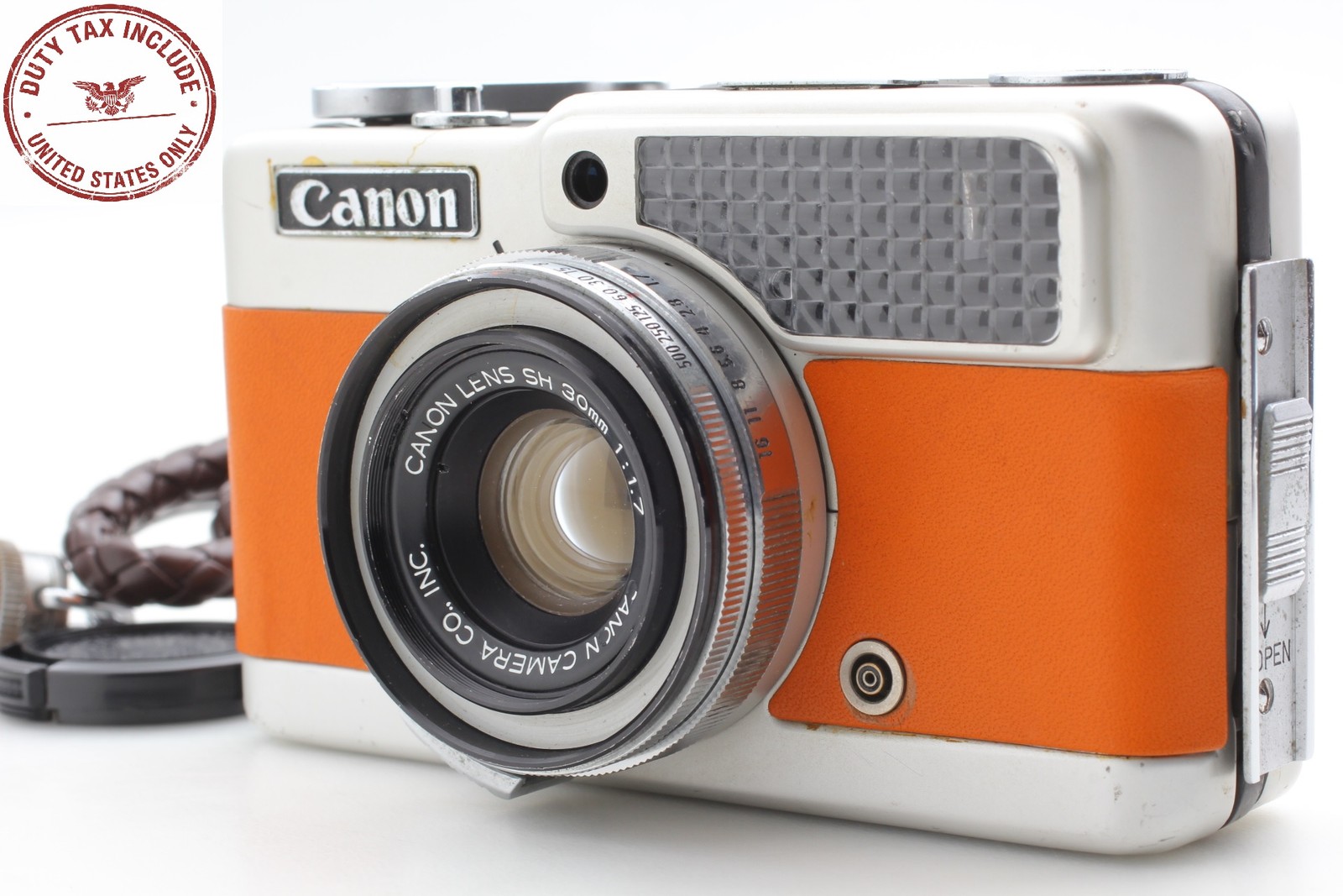 Meter Works Canon Demi S Half Frame 35mm Film Camera 30mm F1.7 Camel From Japan
