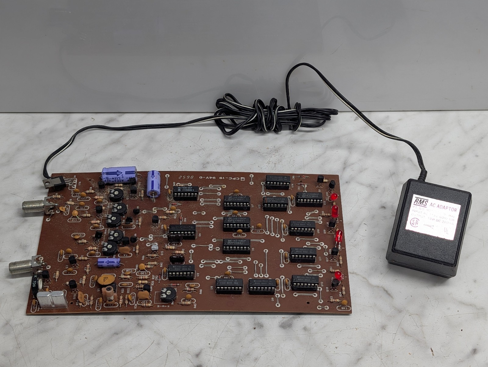 Vintage RF Signal Processor Cable TV Electronic PCB Board Dual Coax CPC-19 94V-0