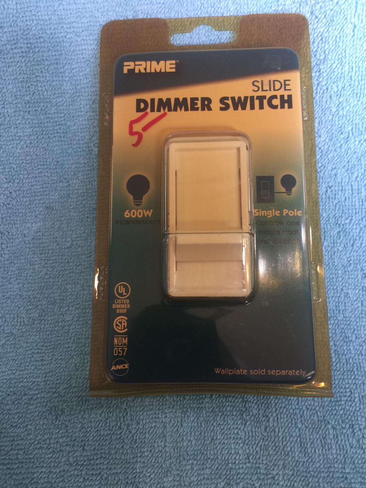 Prime Slide Dimmer Switch Single Pole Brand New