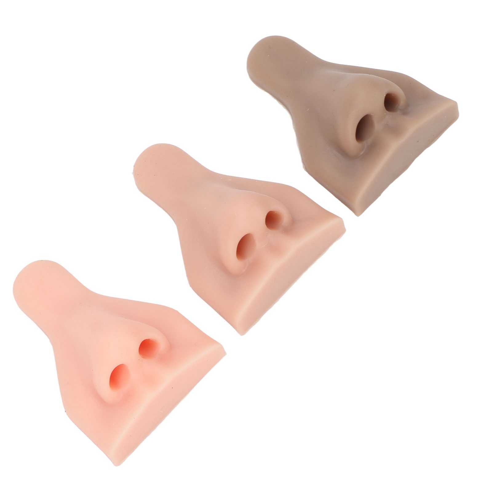 3 Pcs Silicone Nose Model For Suture Practice Teaching Beauty School Display