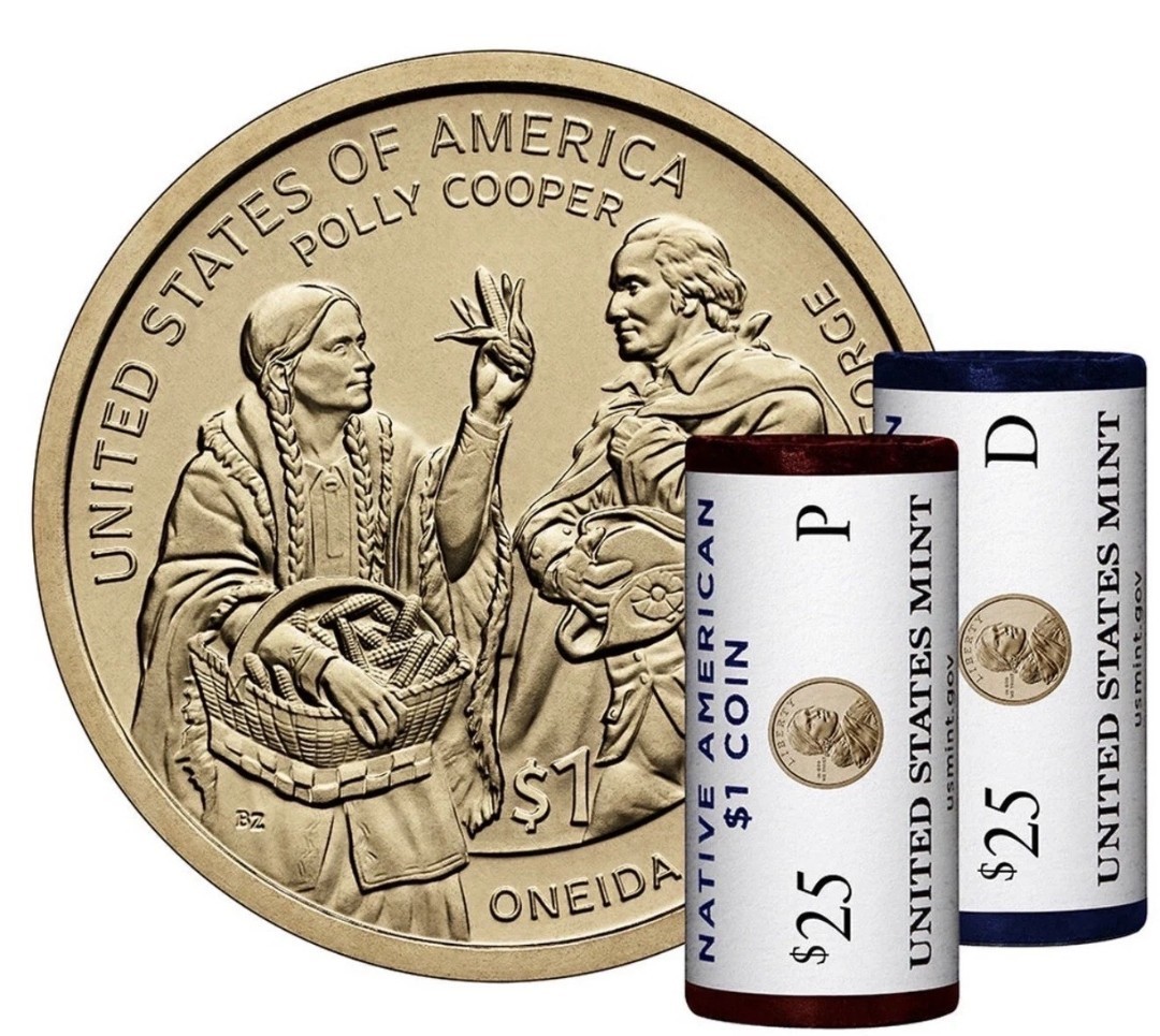 2026 Native American $1 Polly Cooper P & D 50-Coin Matched Roll Set OGP In Hand