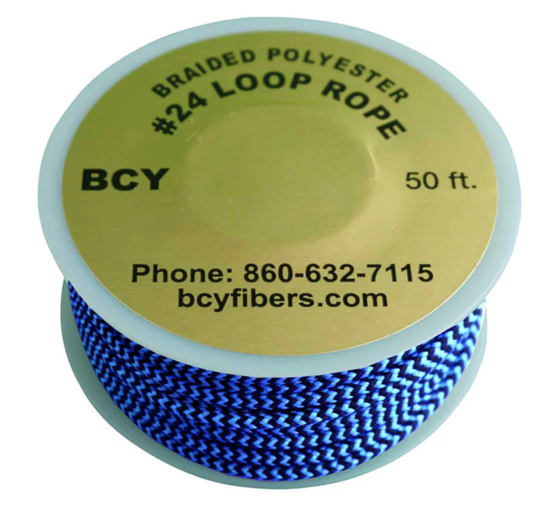 39" BCY #24 -2-TONE BLUE /BLACK Archery Bowstring BOW RELEASE D LOOP ROPE