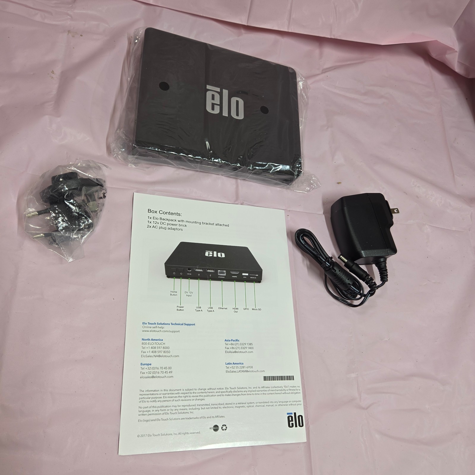 Elo EloView Engine E901355 Android Computer Box Kit w/ Power Adapter Tested