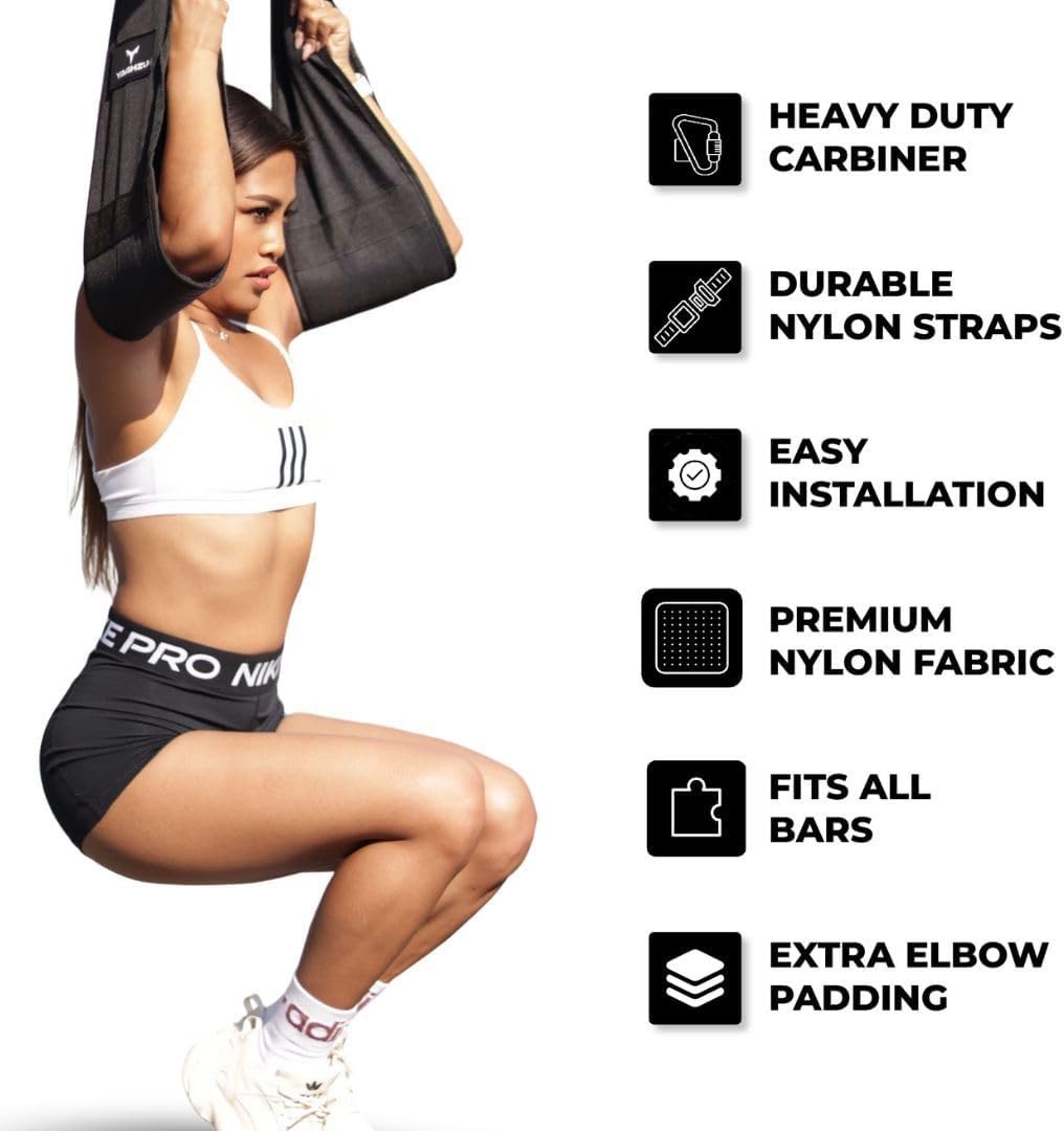 Hanging Ab Straps for Pull Up Bar - Premium Ab Straps for Core Strength