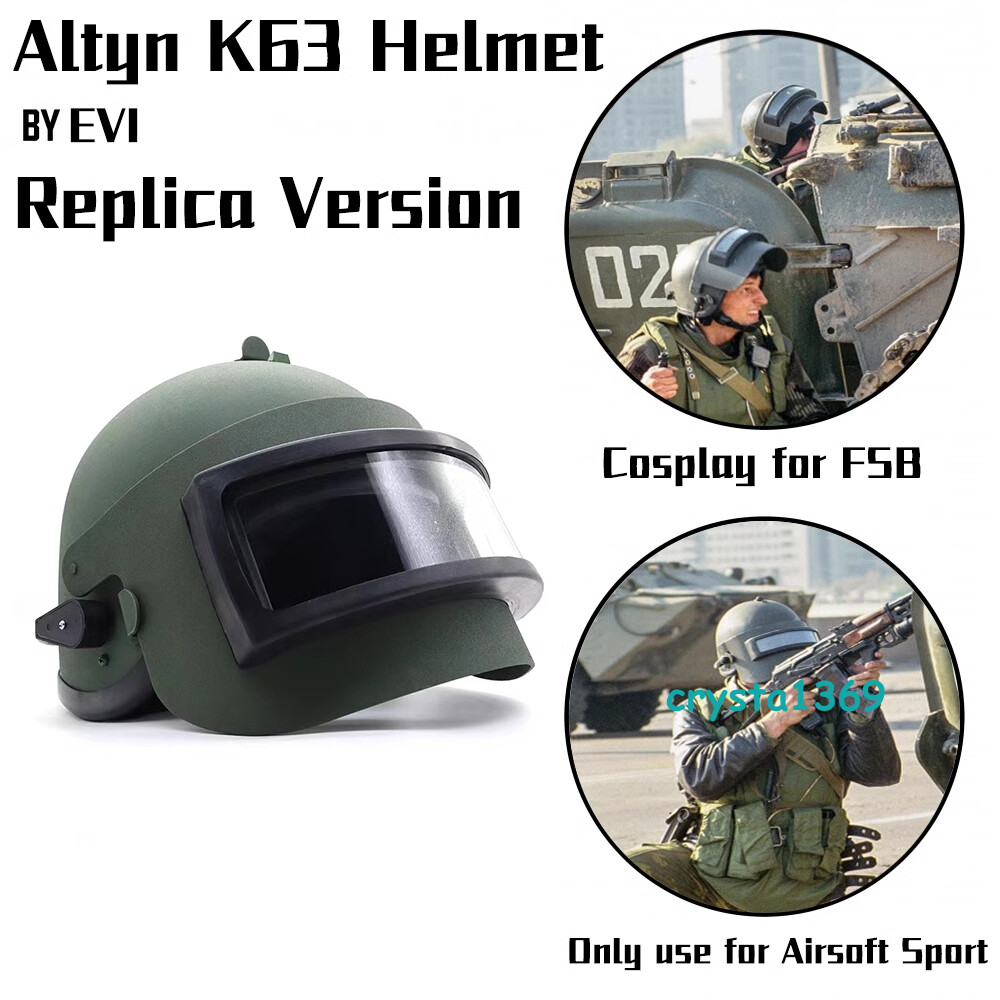 STOCK! Russian Special Forces Altyn K6-3 Helmet Replica Mask Green Steel Hlelmet
