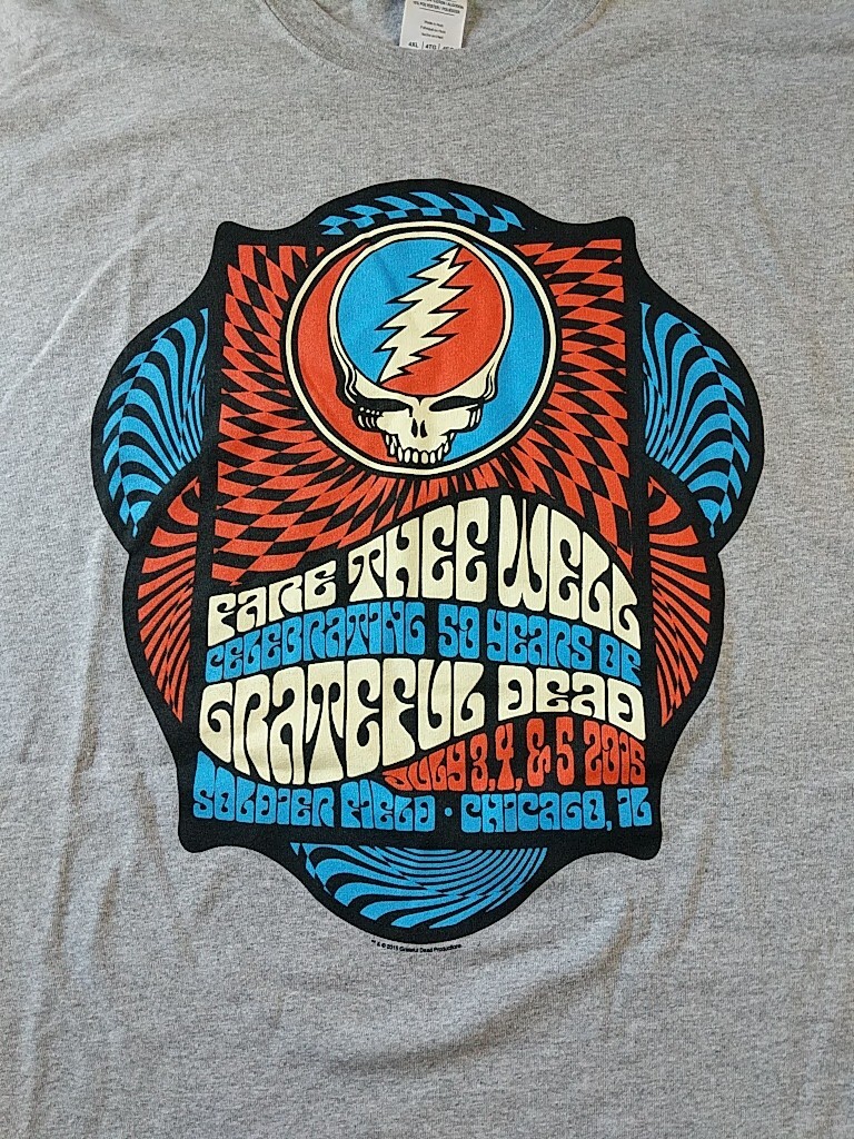 NEW 4XL Fare Thee Well Grateful Dead 2015 shirt Soldier Field Chicago DEAD & CO.