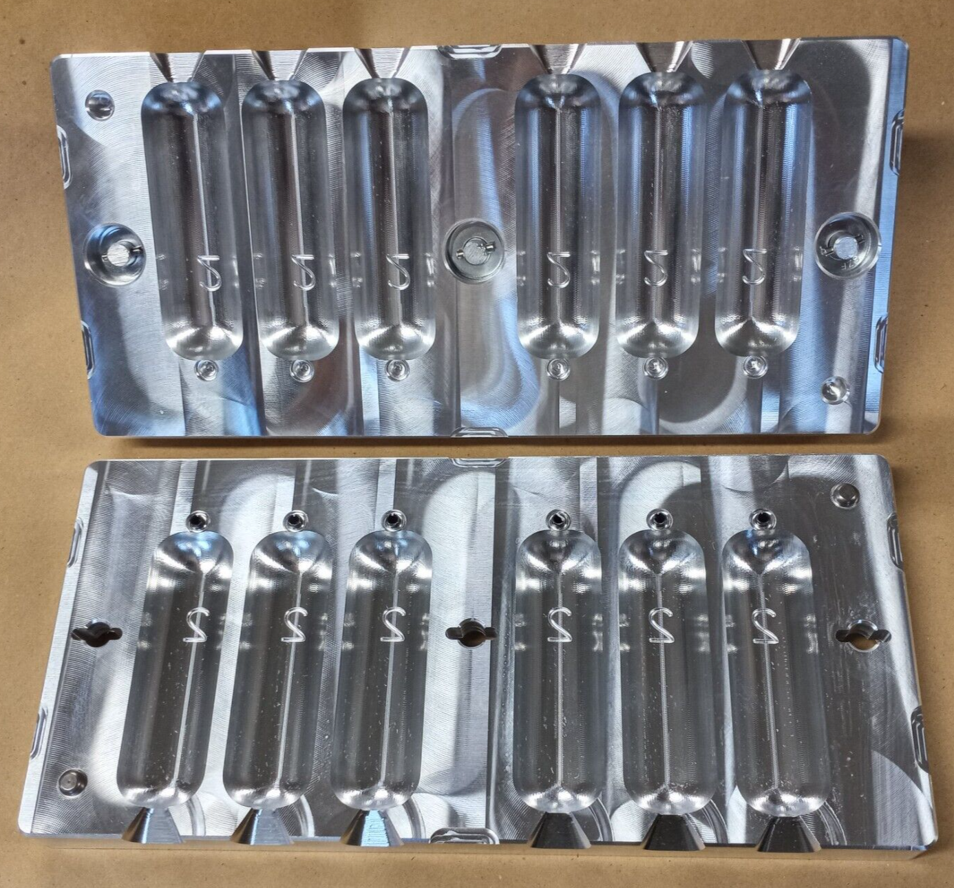 Cod Sinker / Deep Drop Weight Mold 2 LB ( 6 Cavity ) Aluminum CNC