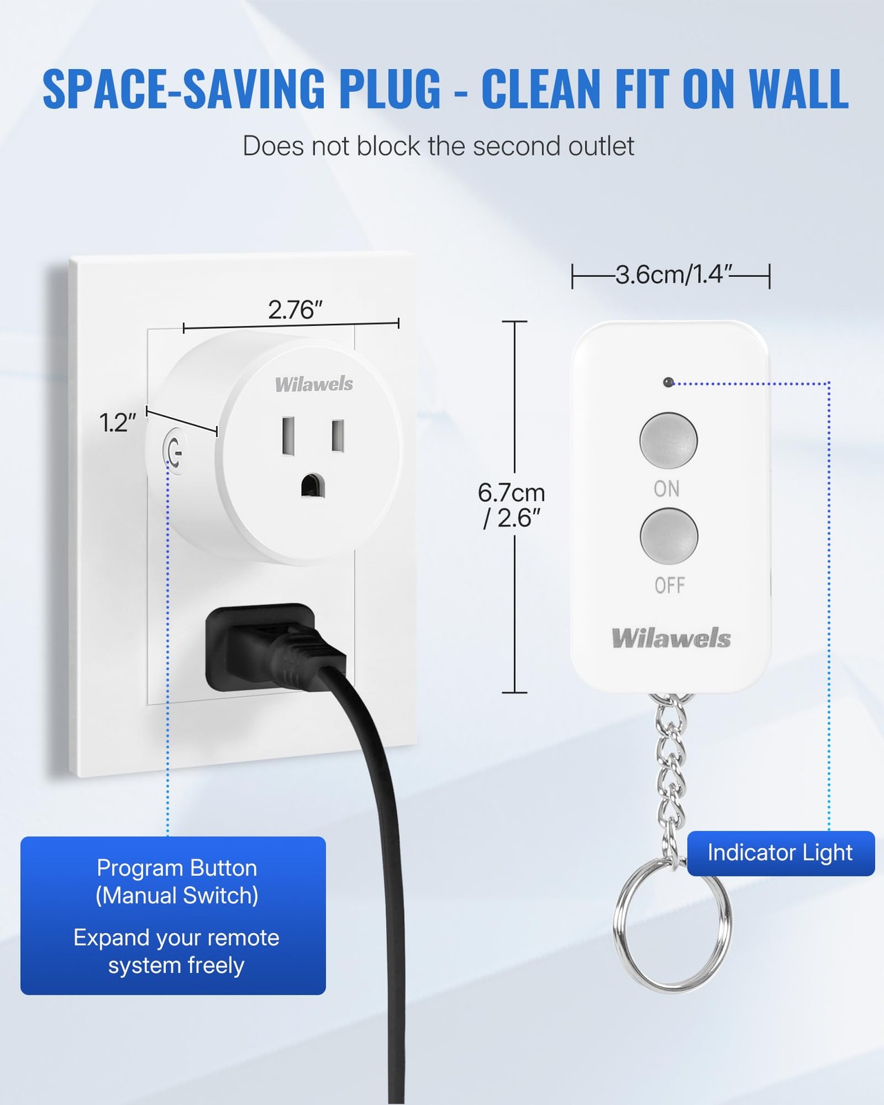 Remote Control Outlet Plug, Wireless Remote On Off Switch for Outlet, Remote ...