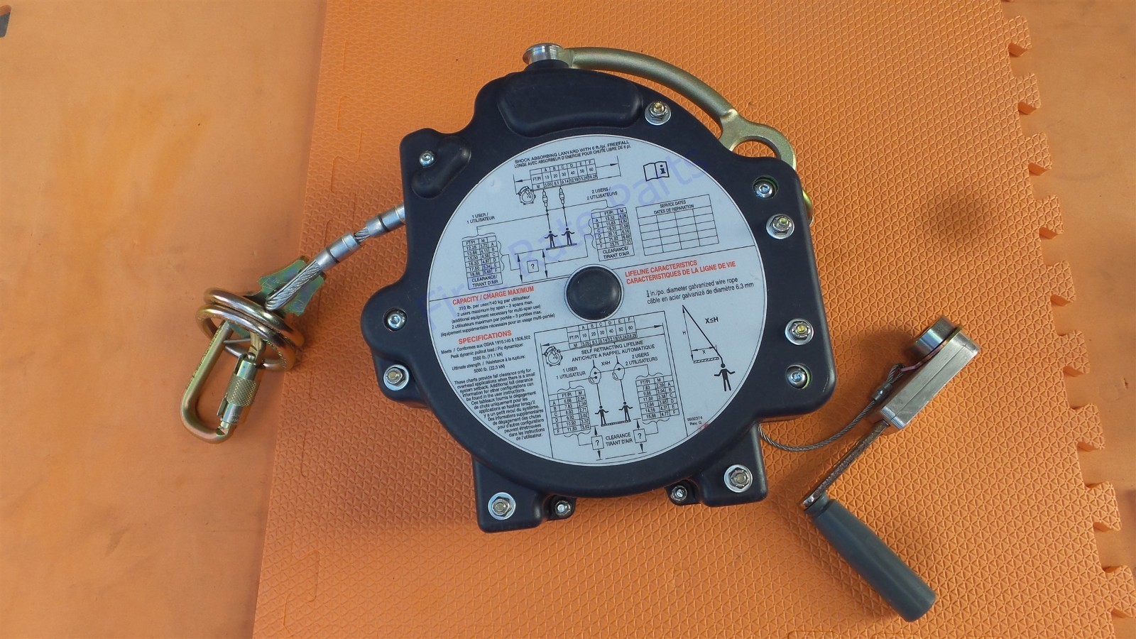3M DBI-SALA 7605060 Ez-Line Retractable Horizontal Lifeline System 60' 60ft NEW