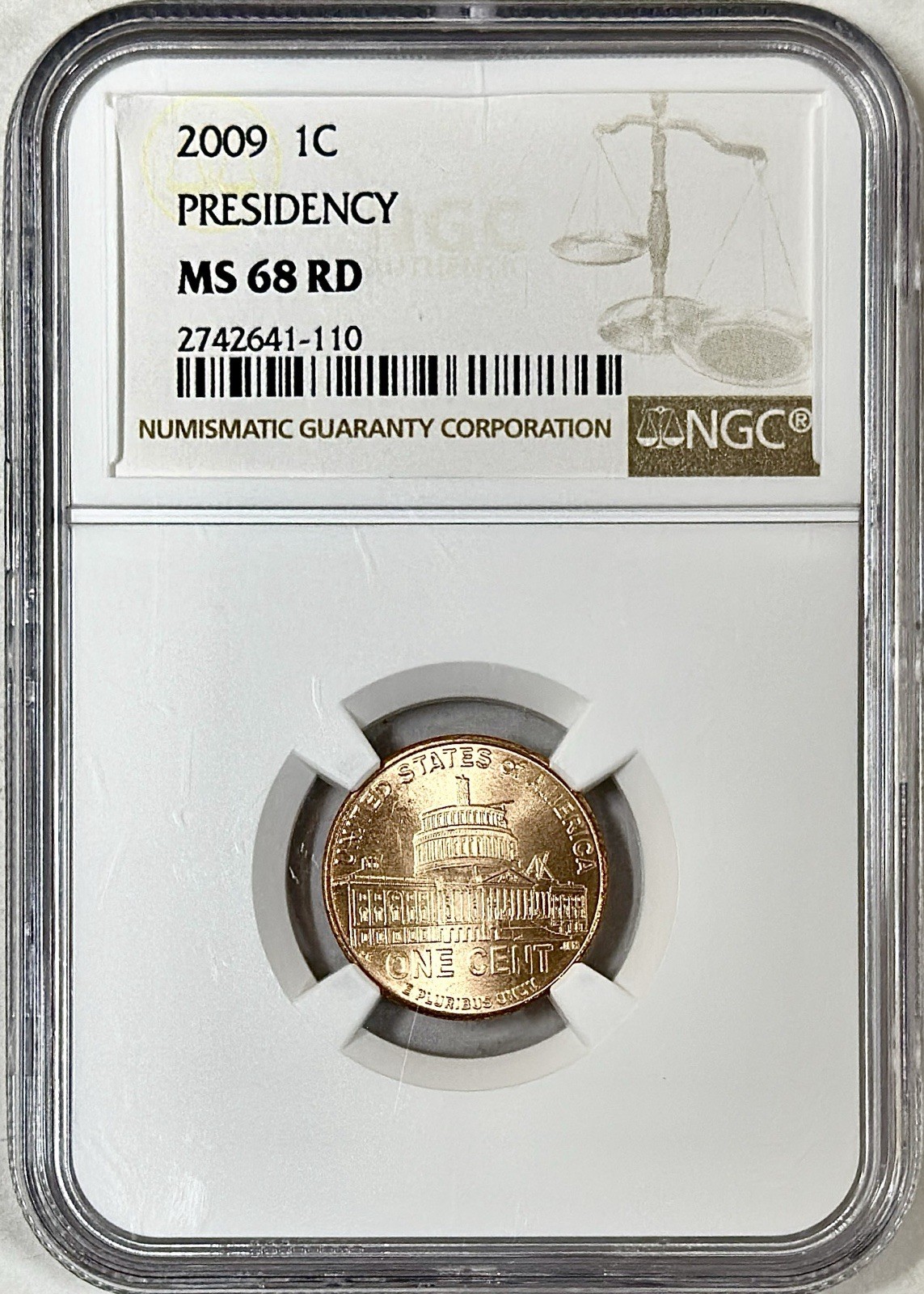 2009 LINCOLN CENT PRESIDENCY NGC MS68RD POPULATION OF 6, RARE!!