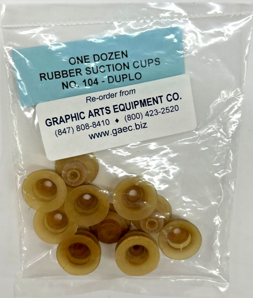 Rubber Suction Cups  No-104 Duplo Collator Qty 12