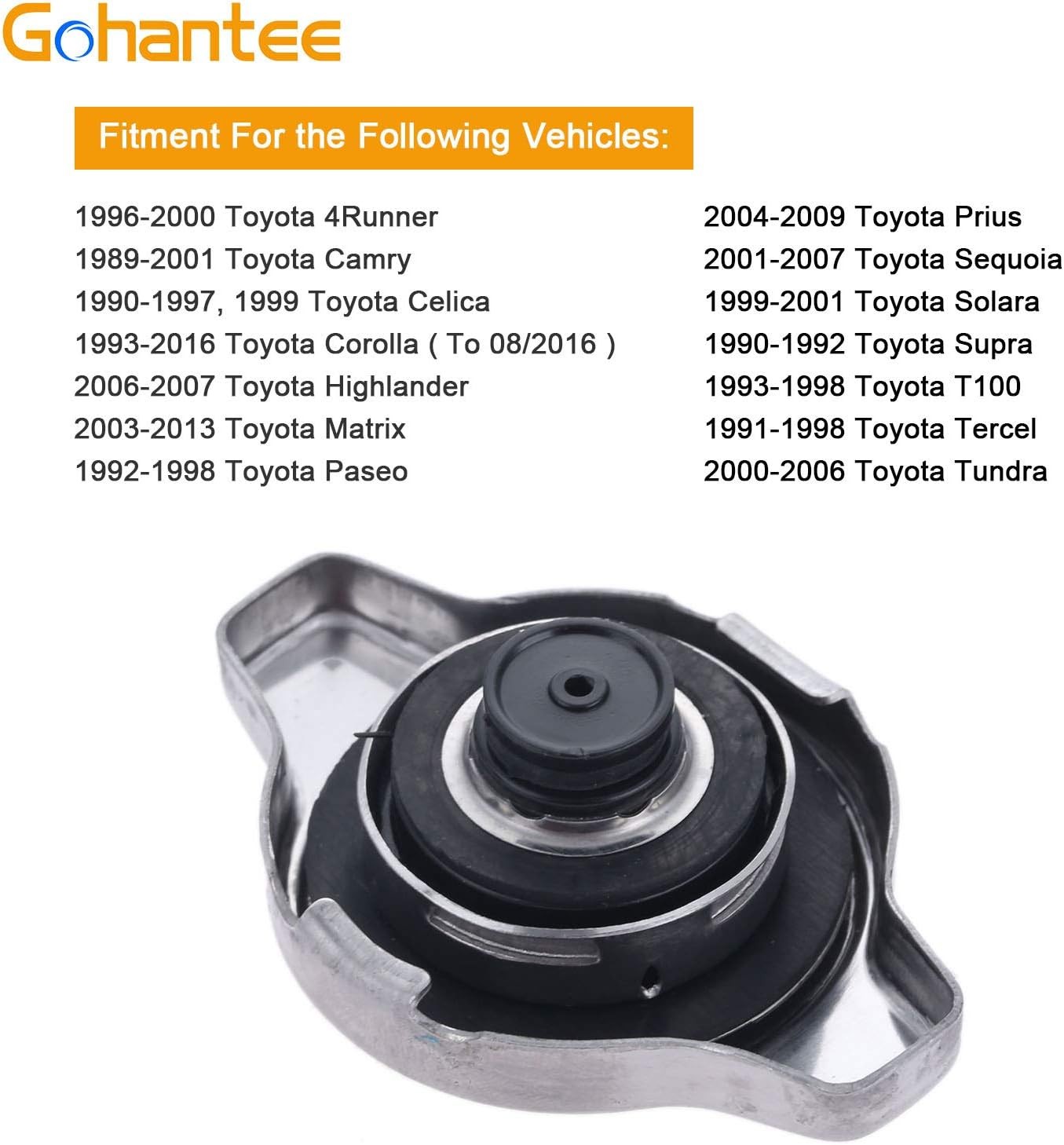 Radiator Cap 1640120353 Replace 16401-20353 Replacement for 4Runner, Camry, Celi
