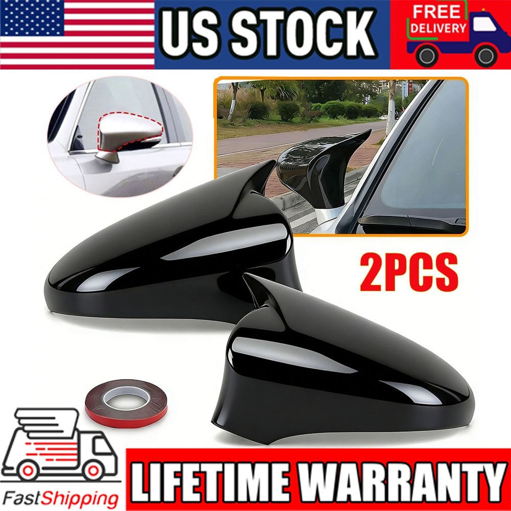 FOR 14-20 LEXUS IS200t IS300 IS350 M STYLE GLOSS BLACK SIDE MIRROR COVER OVERLAY