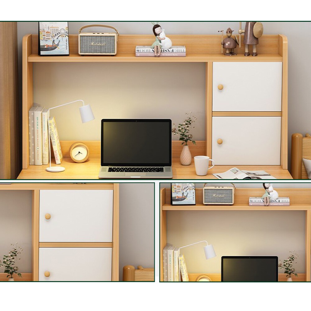 Multi Storage Cabinet Wooden Computer Table Home Study Writing Office Work Desk
