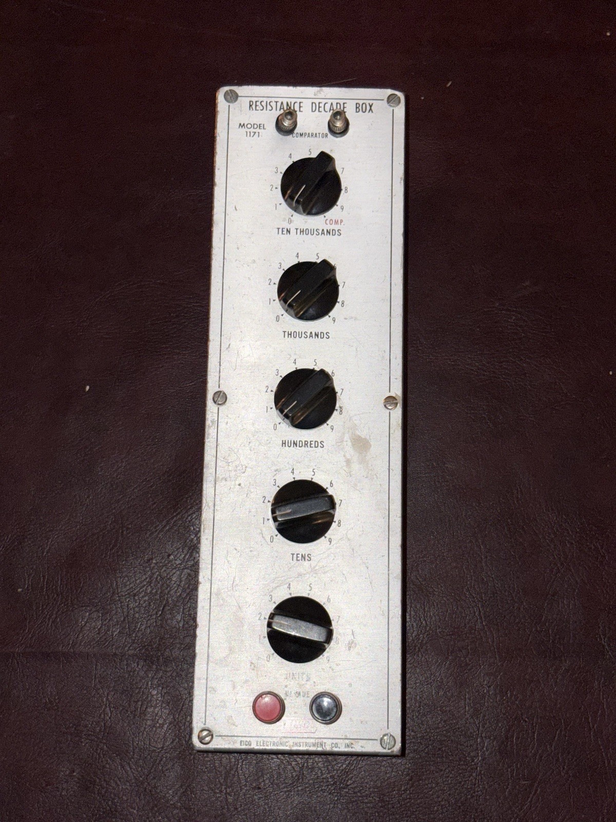 Eico Resistance Decade Box Model 1171 Resistor Used Tested