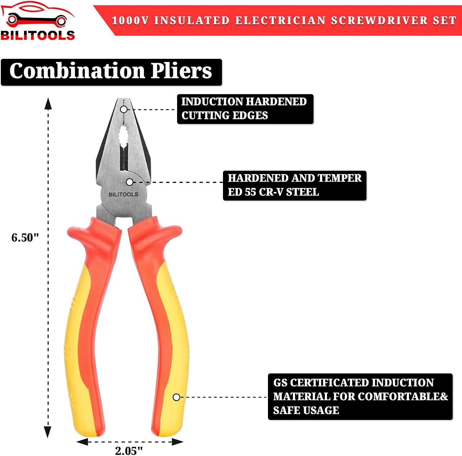 VDE Certified 7pcs Screwdriver Pliers Kit