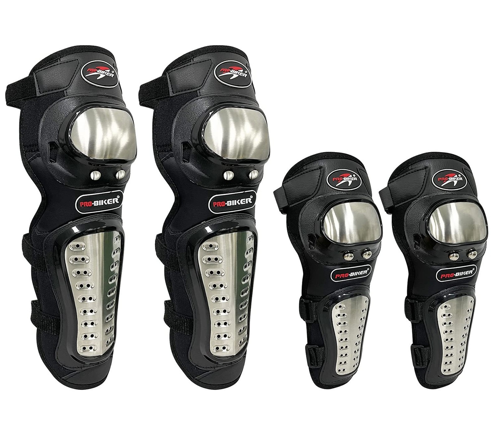 Sutekus Knee Pads Elbow Pads Stainless Steel Motorcycle Elbow Knee Shin Guard...