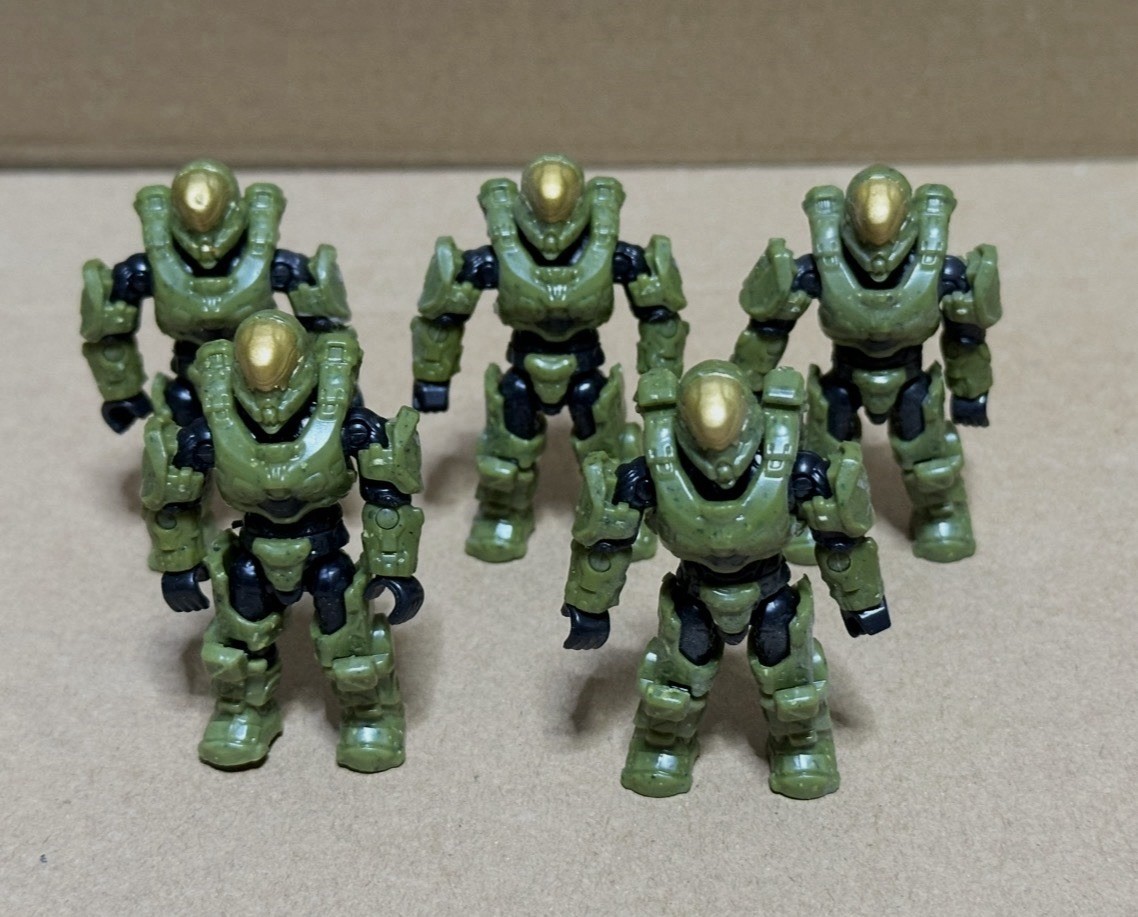 5x Mega Bloks Construx Halo Bloks Spartan Building Figures Toys Gifts