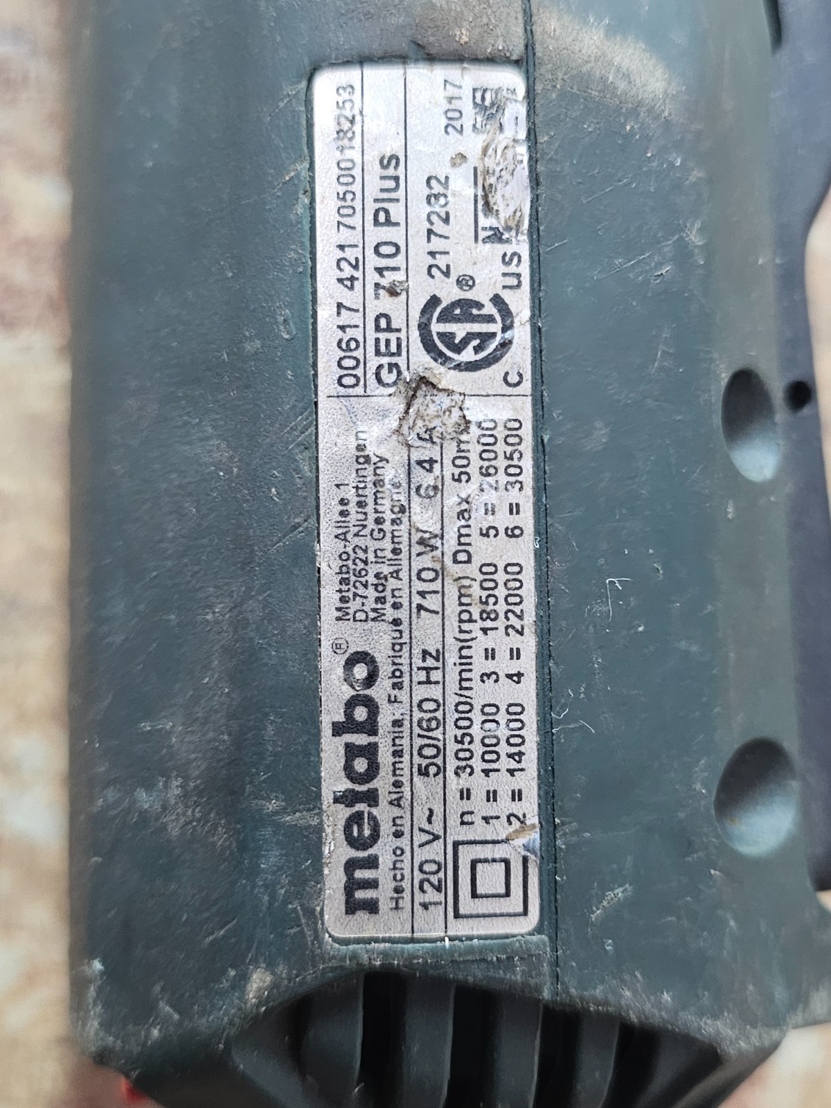 Metabo GE 710 Plus (600616420) Die Grinder Pre-owned
