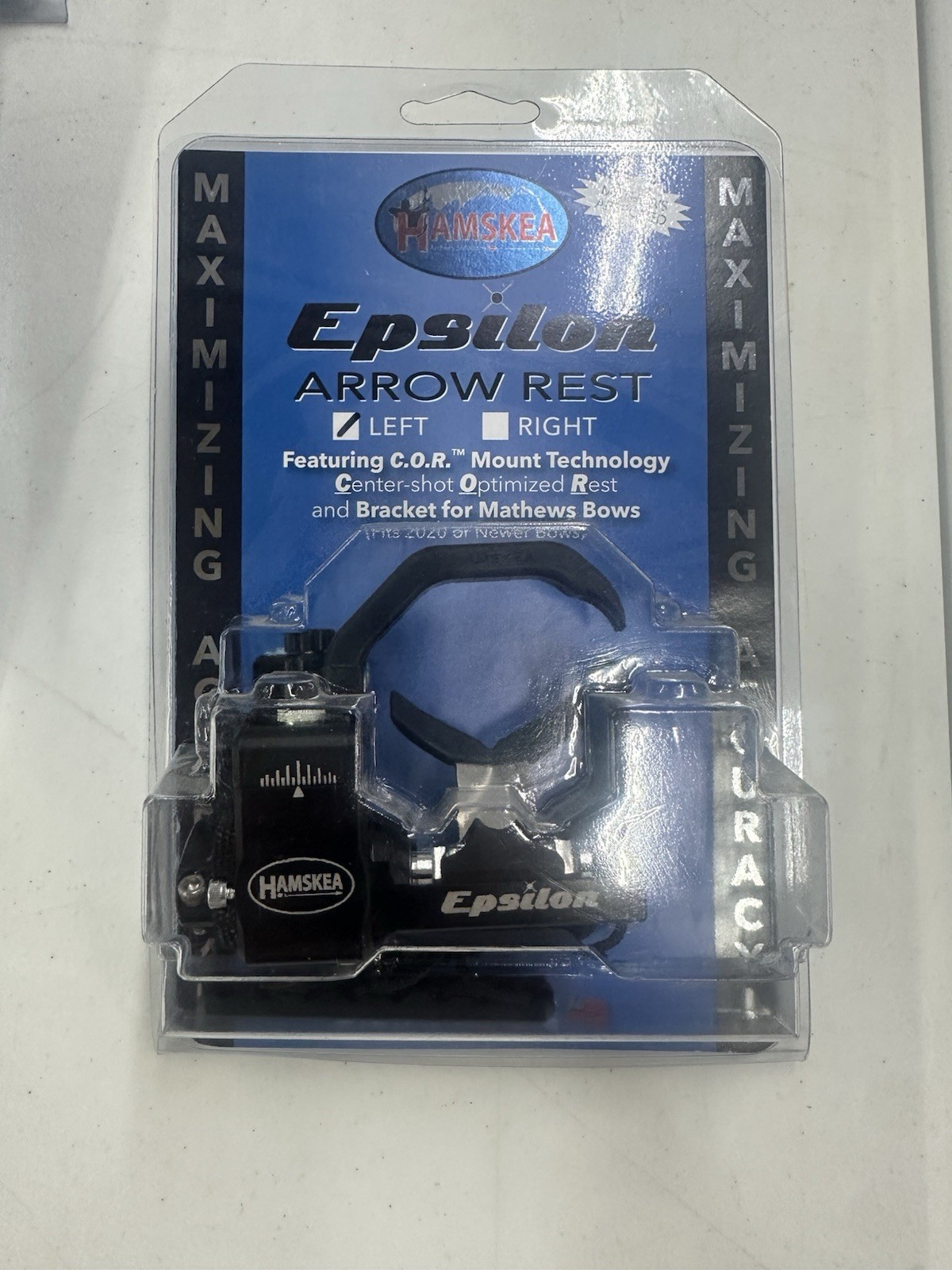 Hamskea Epsilon Arrow Rest w/ Mathews Approved Bracket - LH - Black