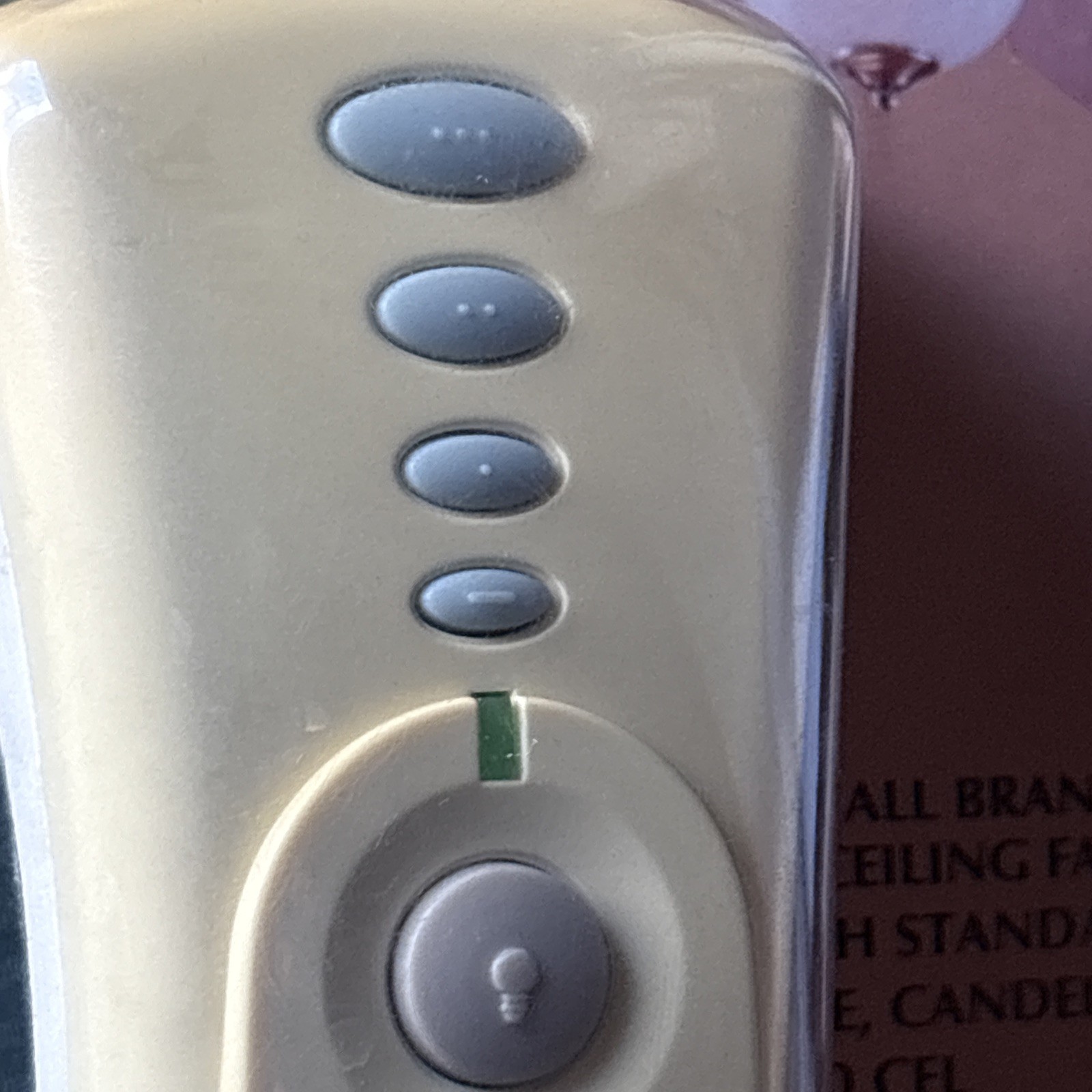 Hunter 27185 Ceiling Fan And Light Remote Control