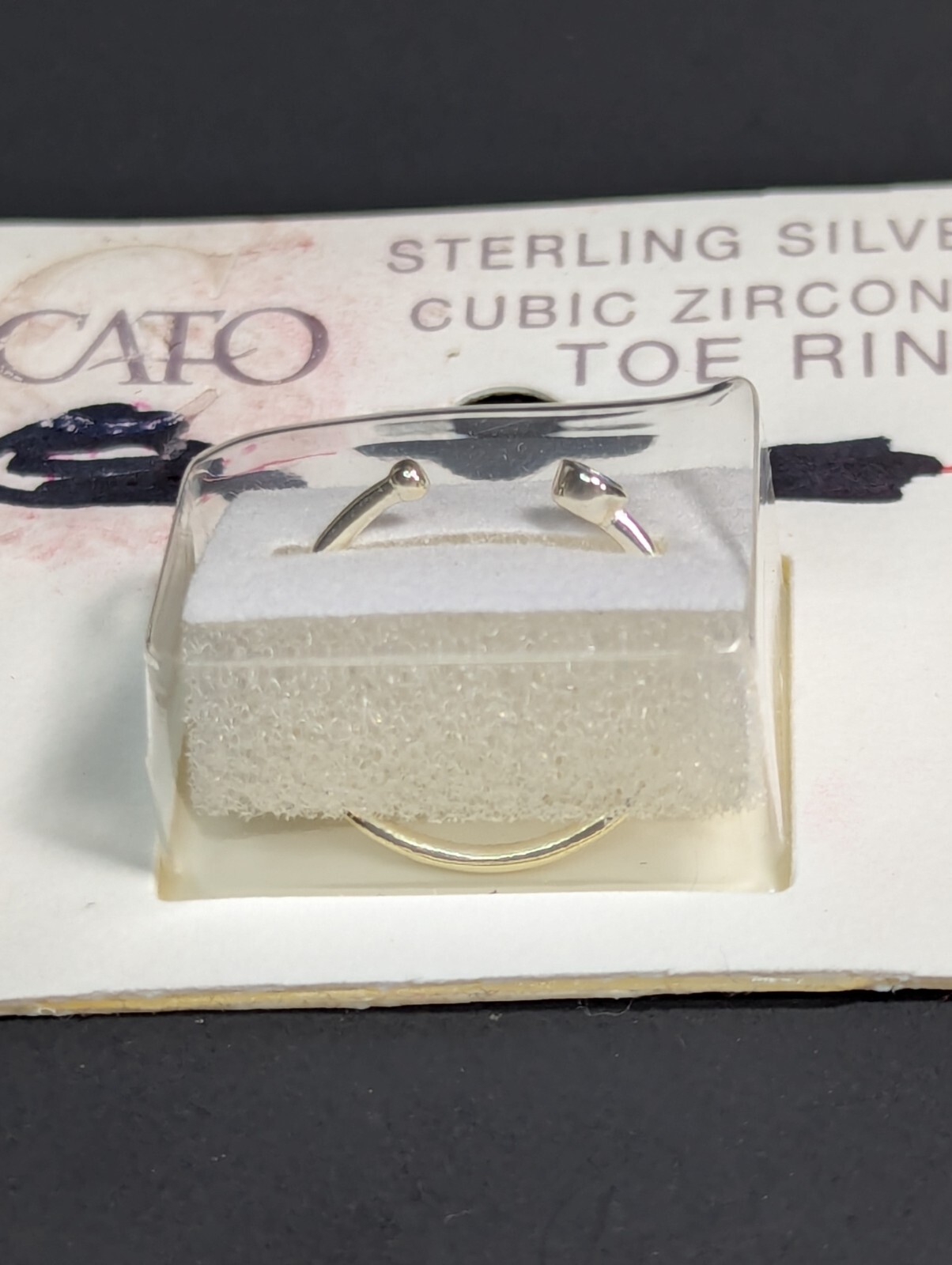 Cato Sterling Silver Blue Cubic Zirconia Toe Ring