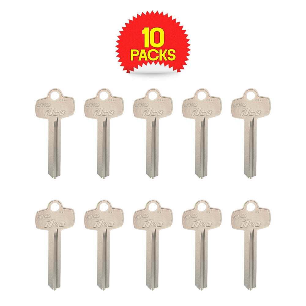 A1114M, 1A1M1 Key Blank 6-Pin Nickel