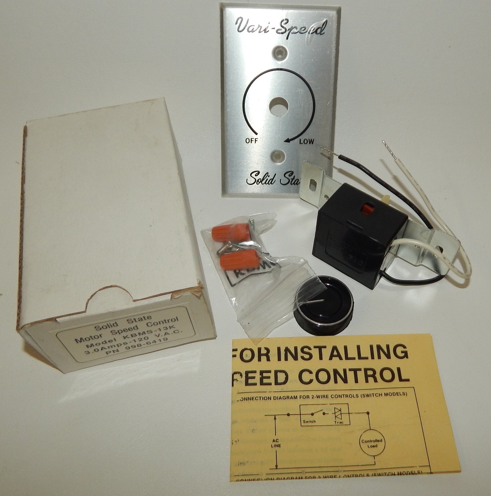 KB Electronics Motor Speed Control KBMS-13K 3.0 Amps 120 VAC - NEW