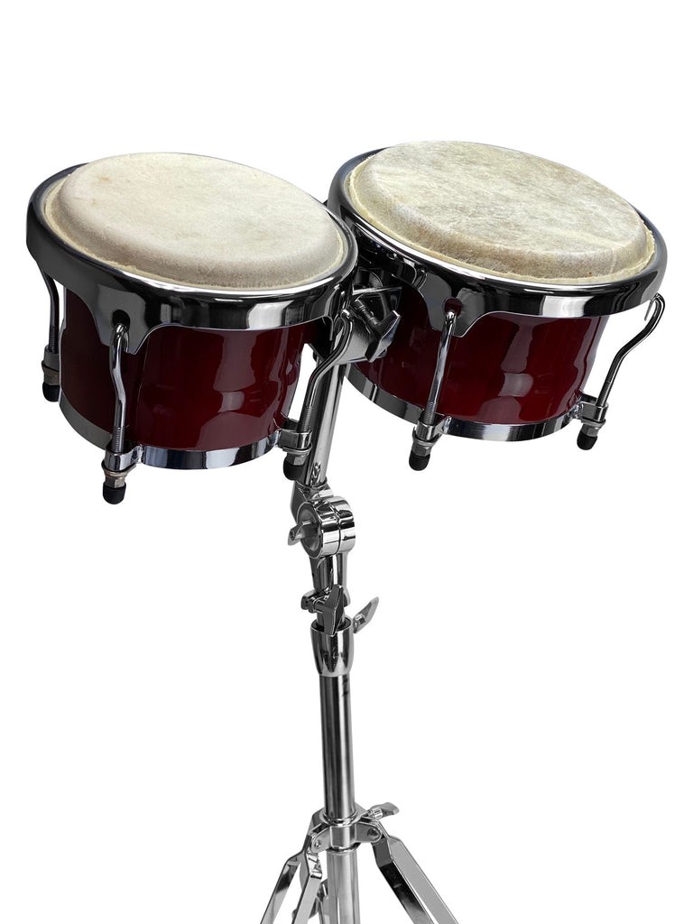 Zenison Heavy Suty Bongo Stand Double Braced Adjustable 4' Bongo Stand Chrome