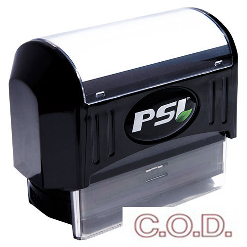 COD Pre-Inked PSI Rubber Stamp (RED)